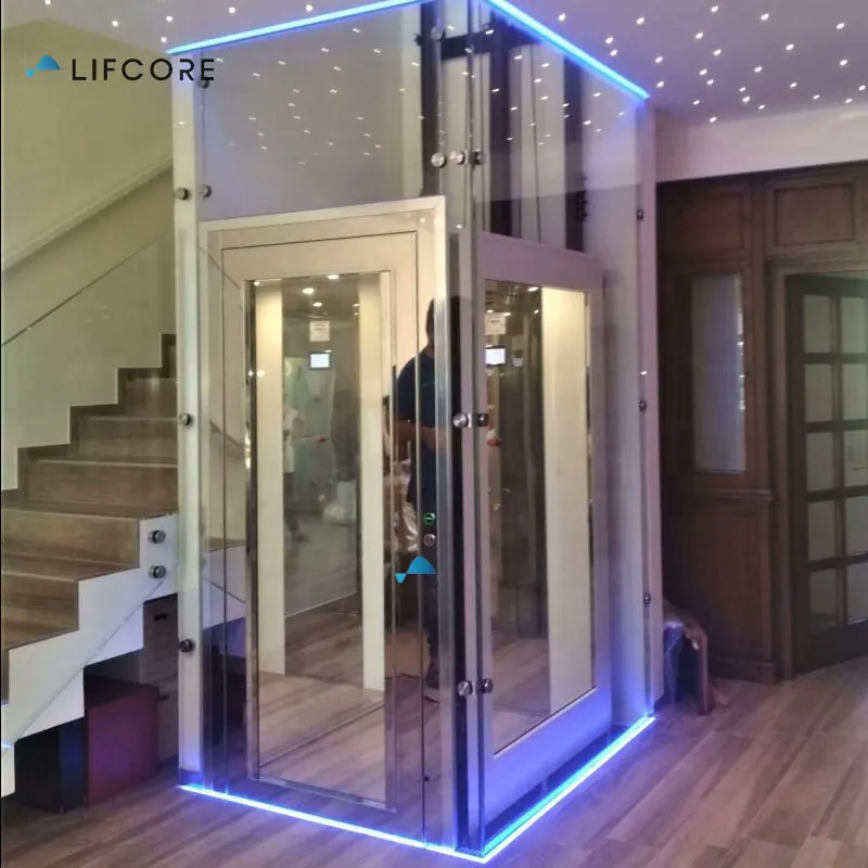 CE approved 0.15m/s home elevator with hydraulic lift platform suitable for wheelchair users