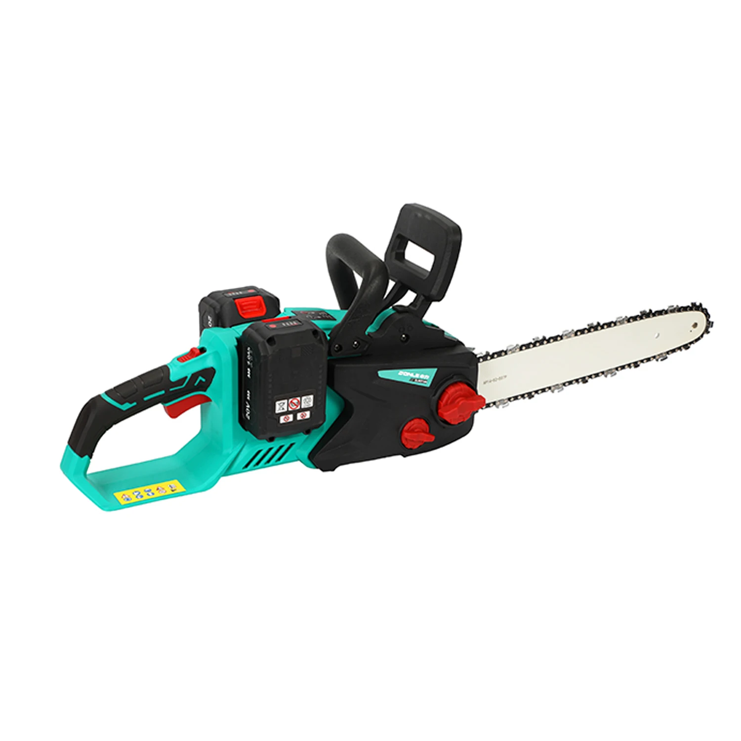 Garden high quality cordless 20V+20V lithium battery operated Chainsaw for tree wood cutting