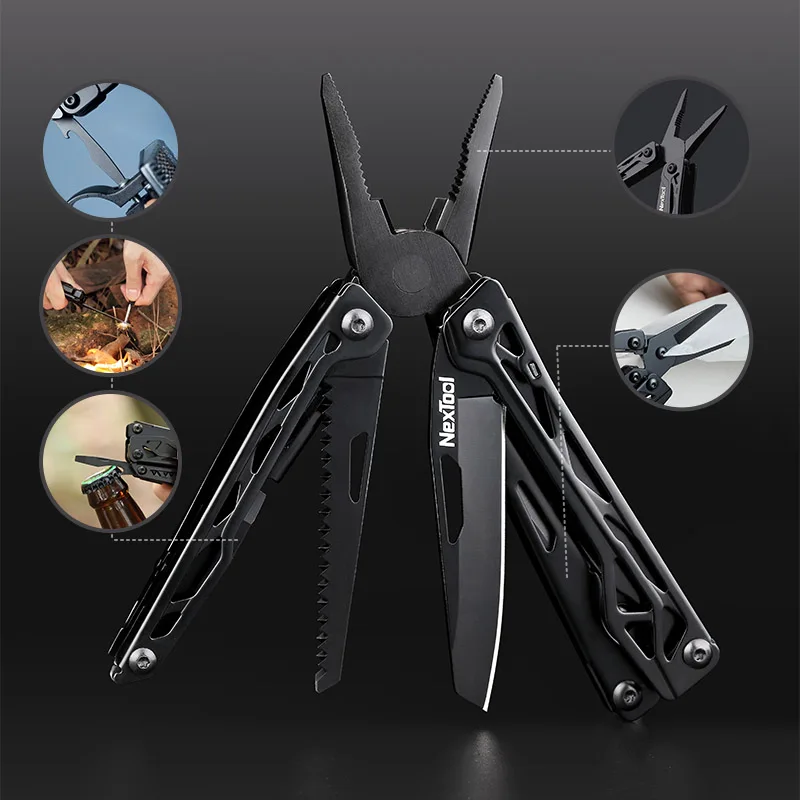 High quality NEXTOOL Best Selling multitool outdoor purpose tools multi tool knife with fire starter