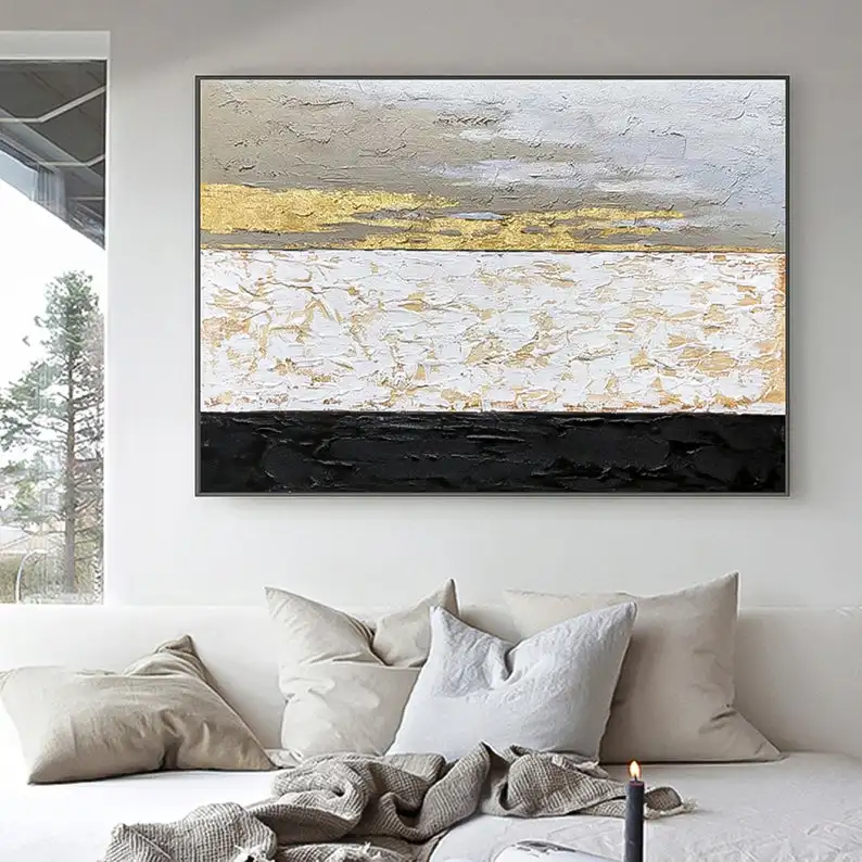 Modern Decorative Bedroom Wall Large Landscape Painting Seascape Decorative Painting