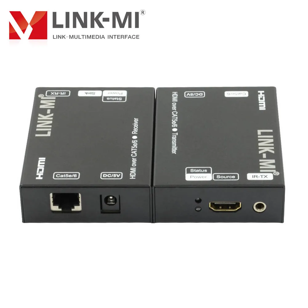 3D video FHD Video 60m HDMI IR Extender over CAT5e/6 HDMI Transmitter & Receiver with IR Control 1080P Rates up to 2.25Gbits