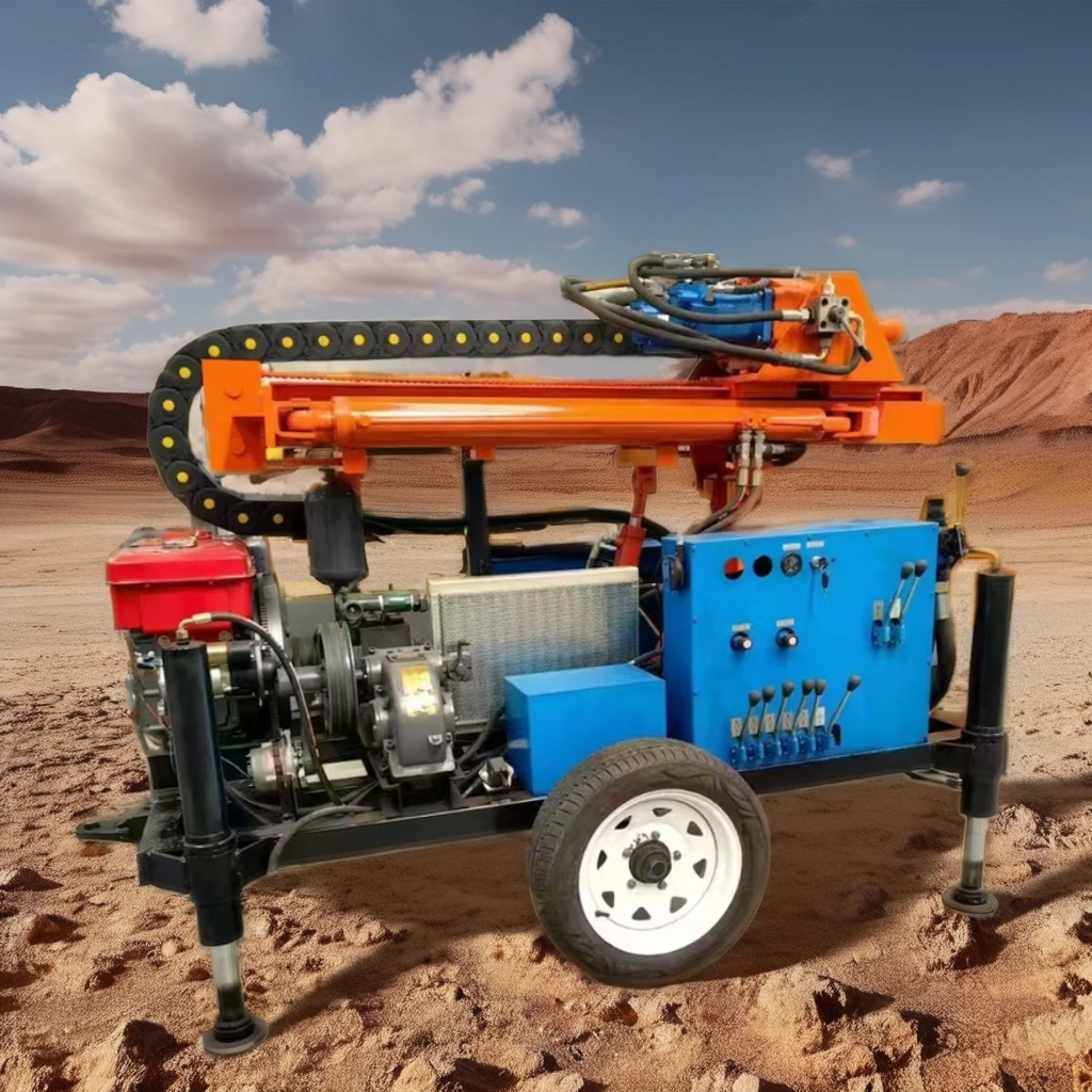 300 Meter Water Well Drilling Rig with Motor and Engine Filter Material Lorry Truck Mounted
