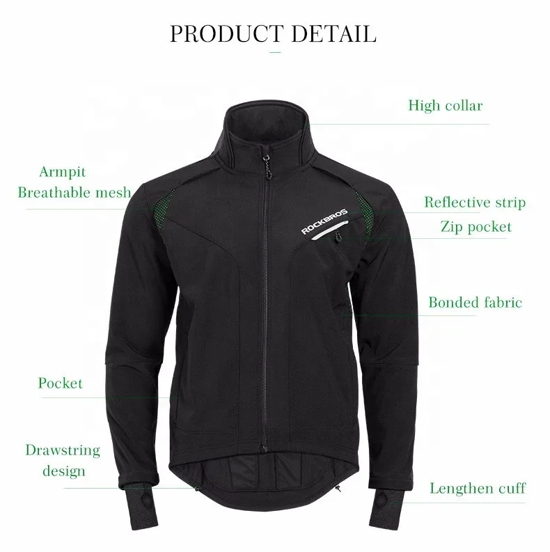 CBR ODM Leisure Winter Thermal Fleece Jersey Windproof Reflective Jacket Pants Bicycle Sportswear Motorcycle Cycling Clothings