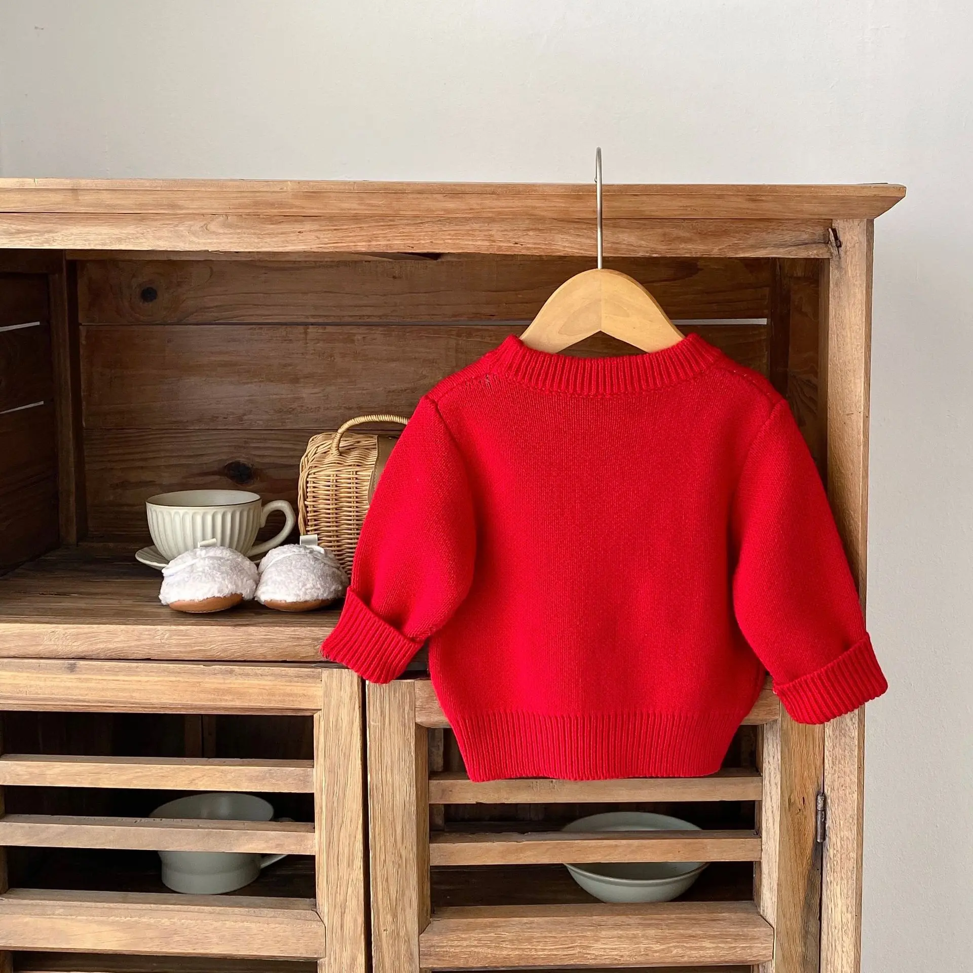 Winter Christmas dress up Baby Christmas clothing Christmas crewneck sweater Long sleeve baby clothing High quality