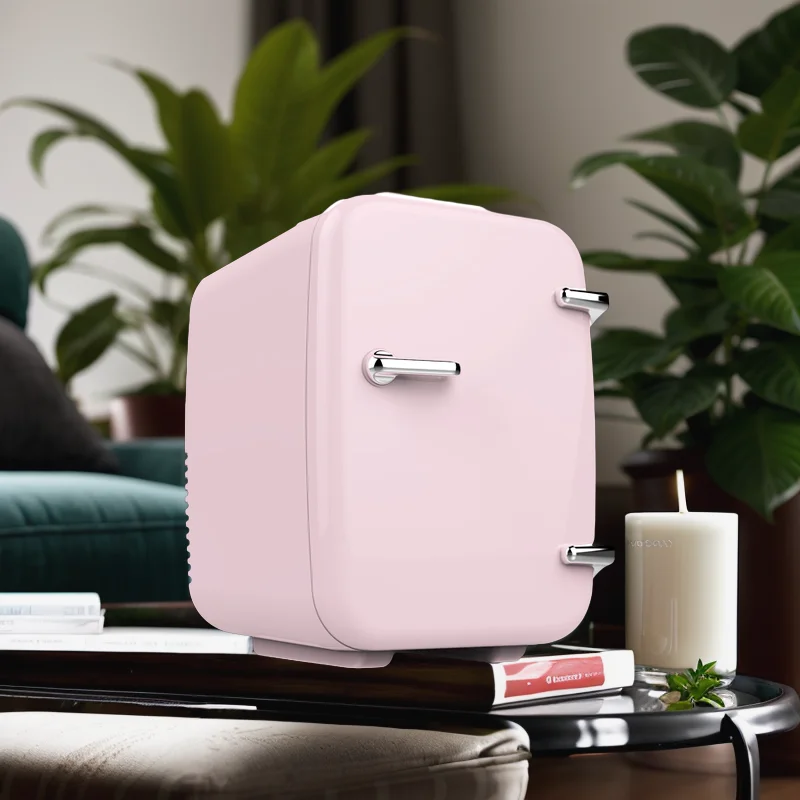 Factory  OEM Customize Retro Design 4L 6 Cans Cooler Warmer Mini Fridge skincare fridge for car and home