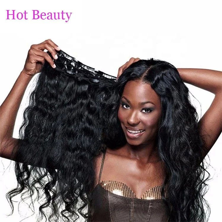 Hot Beauty Hair Manufacturers Raw Virgin Peruvian Hair Clip Ins Vendor Wholesale Hair Clip Extension