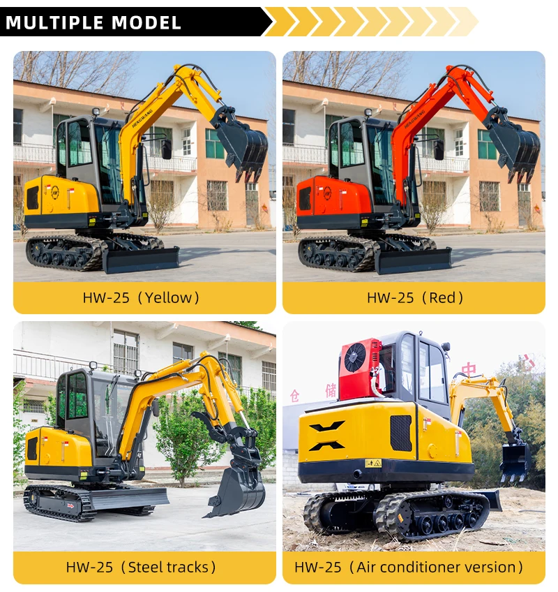 Factory Price Hydraulic Full Accessories 2 Ton 2.5 Ton 3 Ton Excavator Mini Retro Excavator Digger For Sale