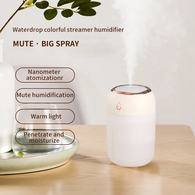 Portable Silent Ultrasonic Humidifier Essential Oil Diffuser with Aromatic Spray Ultrasonic Atomizer Humidifying