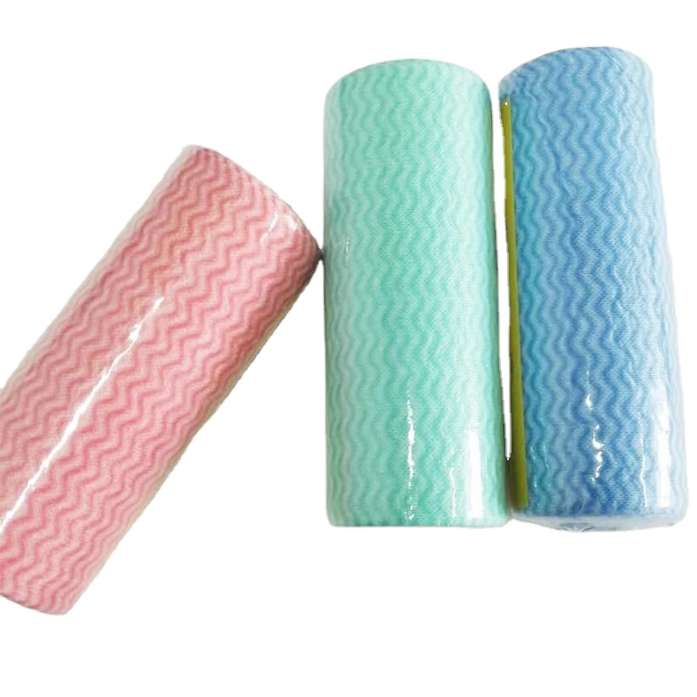 GAOXIN Stock Clearance manufacturer Eco-friendly Spunlace Nonwoven Cleaning Fabric Roll