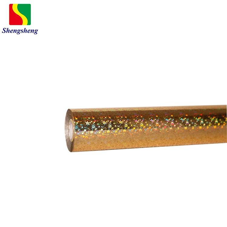 Factory Direct Supply Gold Rainbow Holographic Hot Stamping Foil For Sticker