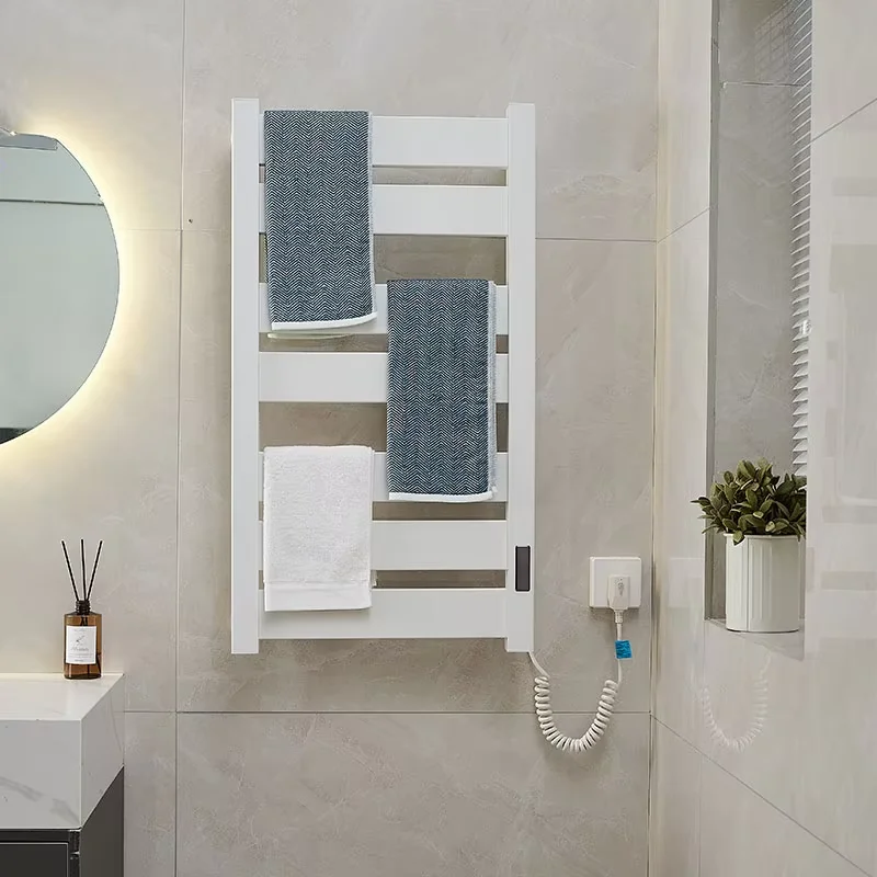 Widened Flat Tube Heating Towel Rail Smart Racks Wholesaler Price Electric Heated Towel Rack With Adjustable Temperature