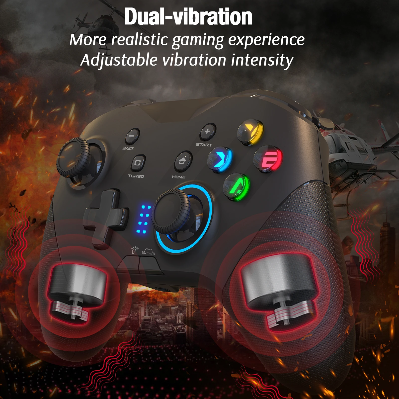 Dual Vibration Gamepad USB Wired Phone Gaming Controller Joysticks Game Controllers for PC Windows Android PS3 Switch
