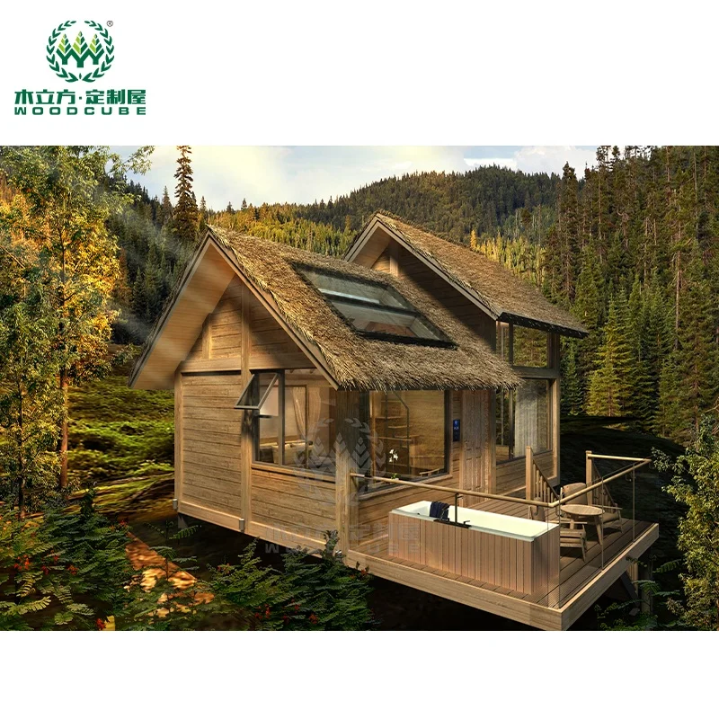 Modular prefab camp house wooden prefab house luxury