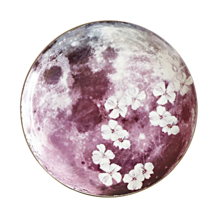 Japanese cherry blossom ceramic decorative grape wall plate