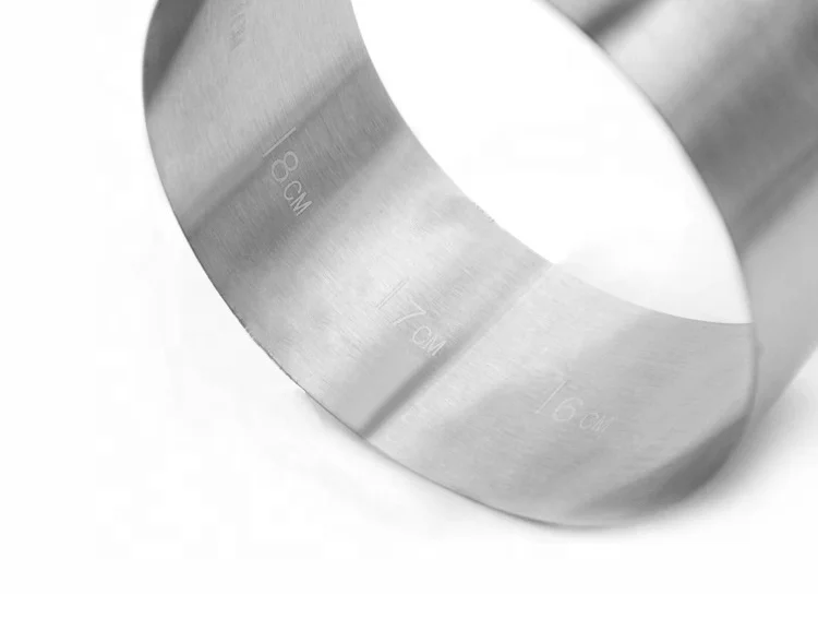 Professional 4IN Stainless Steel Mousse Mould Food Tower Presentation Cooking Rings with Food Press Round Form