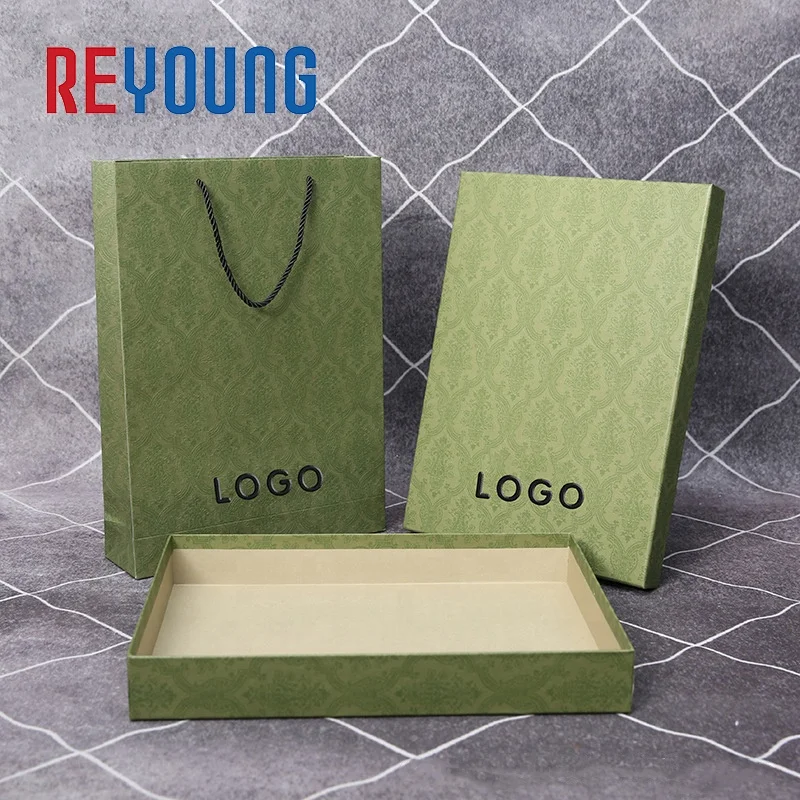 Luxury Wholesale Custom T shirt Scarf Clothing Product Eco Friendly Cardboard With Lid and Base Gift Packaging Two Piece Box