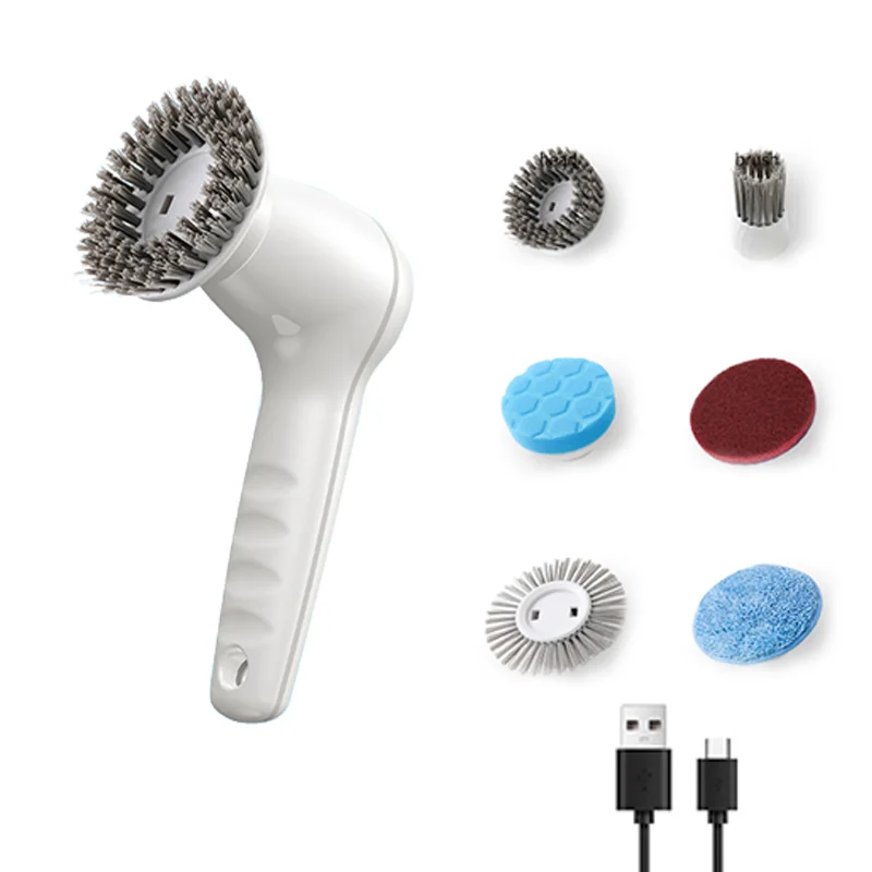 8 In 1 Kitchen Dishwashing Brush Bathroom Clean Brush Spin Scrubber Wireless