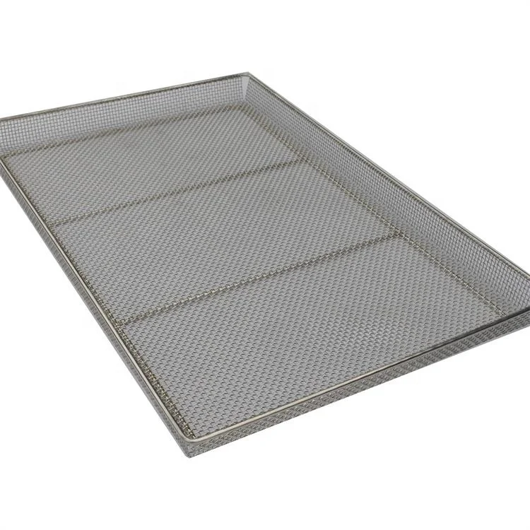304 316 Stainless Steel Wire Mesh Oven Tray Cooling Rack Thick Wire Bread Drying Tray