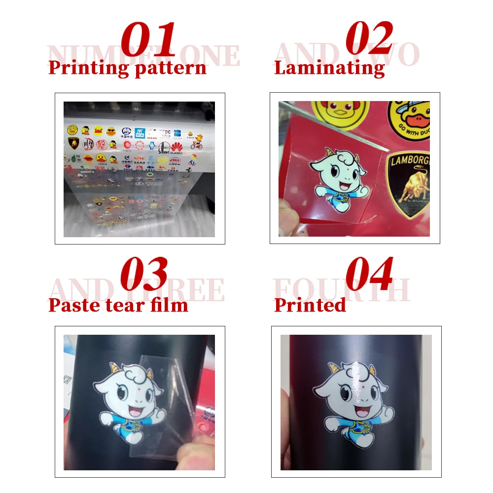 Alwwin manufacturer revolutionary 99.99% surface transfer varnishing crystal label sticker 7 color DTF printing roll UV printer