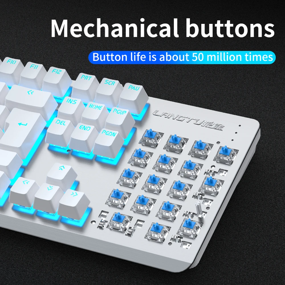 LANGTU G800 Latest Gaming Mechanical Keyboard with ABS+aluminium case USB Interface