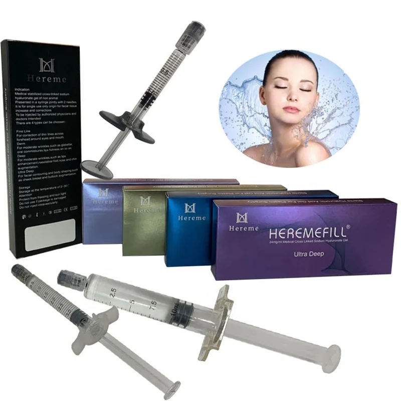 Heremefill anti aging wrinkle 1ml cross linked body filler hyaluronic acid injectable dermal filler face injection