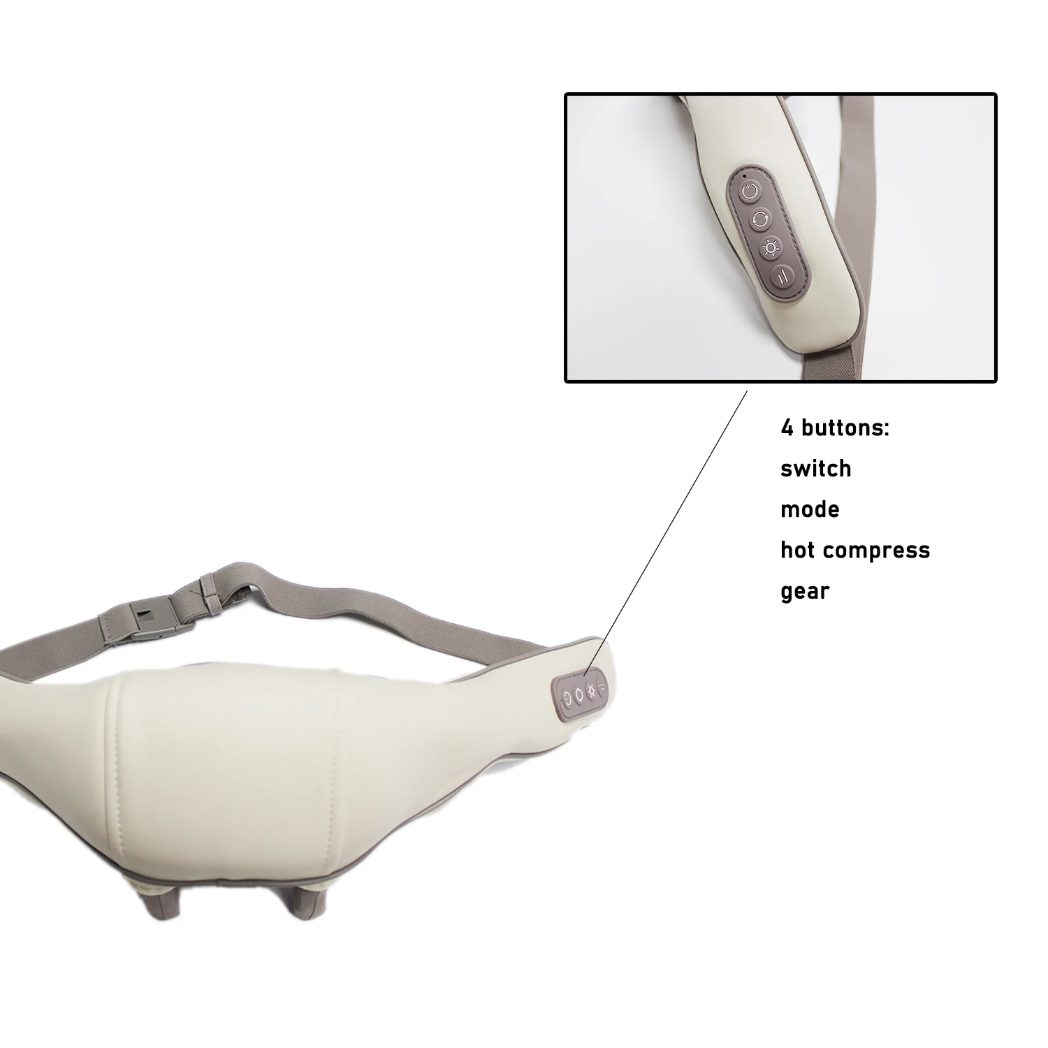 Pressotherapy Shiatsu Kneading Neck Back Electric Massager with Heat Function Shoulder Head Application Problem Solving Products