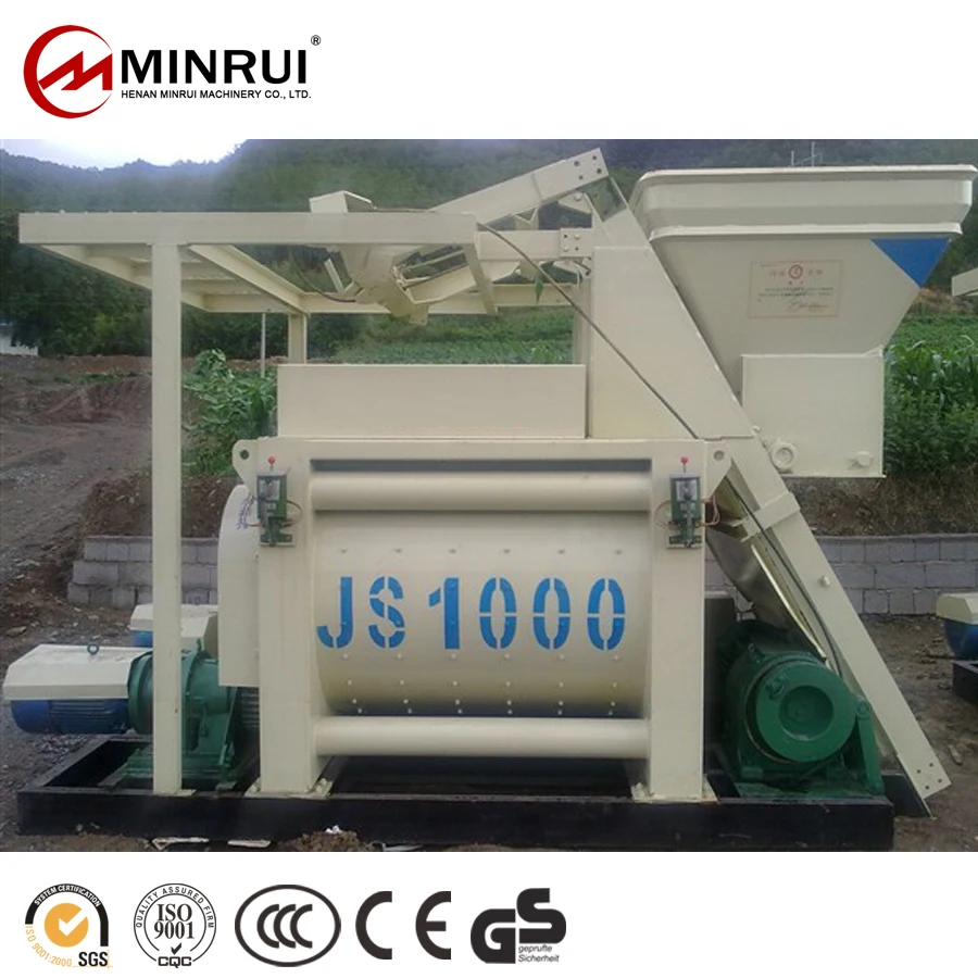 Minrui CE JS1000 Concrete Mixer 1m3 Capacity For Sale