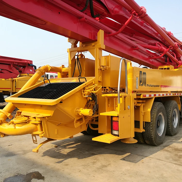 Putzmeister used 42m 4 boom vehicle concrete conveying pump price in Saudi arabia