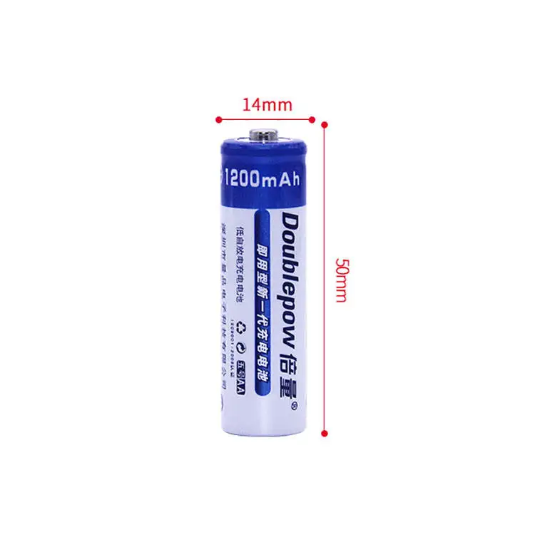 factory wholesale 1.2v AA 1200mah rechargeable Ni-Mh battery