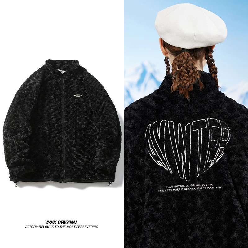 new design polar fleece jacket rose pattern custom 100% cotton winter unisex sherpa jacket