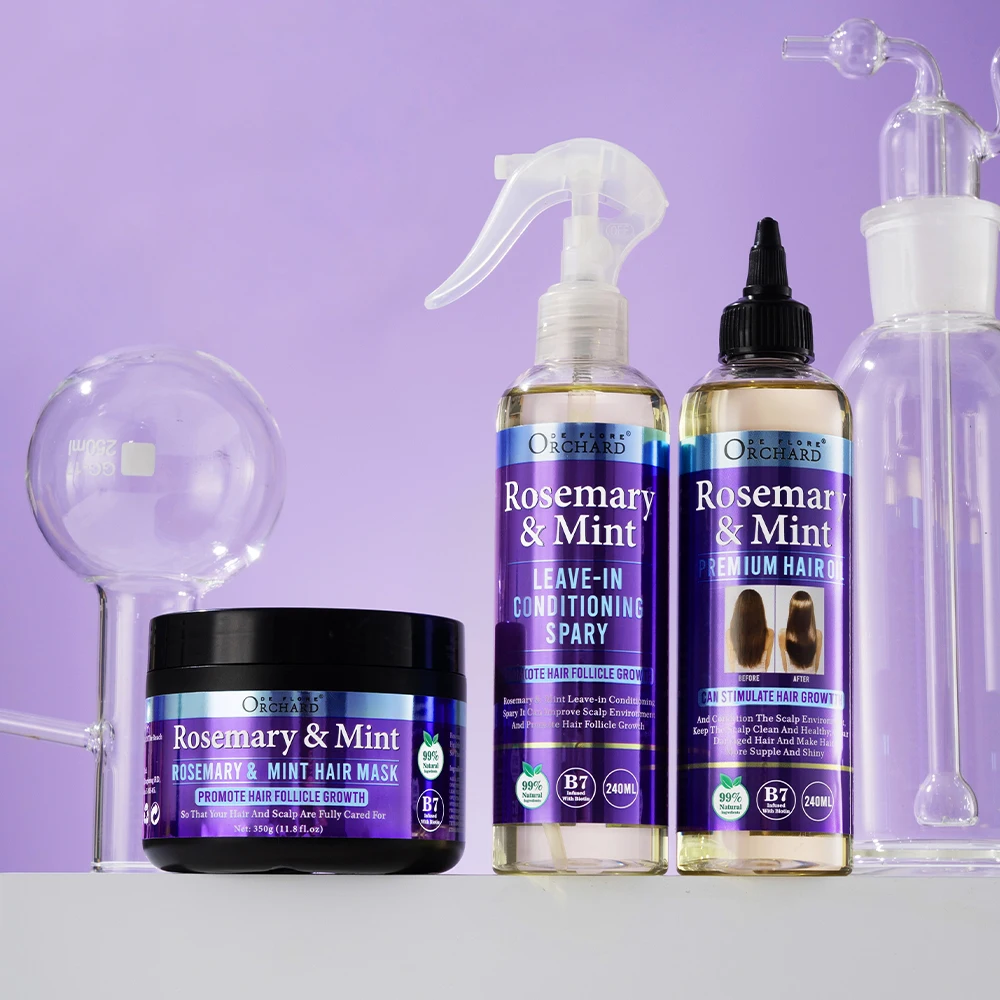 New Arrival Improve Scalp And Promote Hair Follicle Growth Rosemary & Mint Leave-In Conditioning Hair Spray