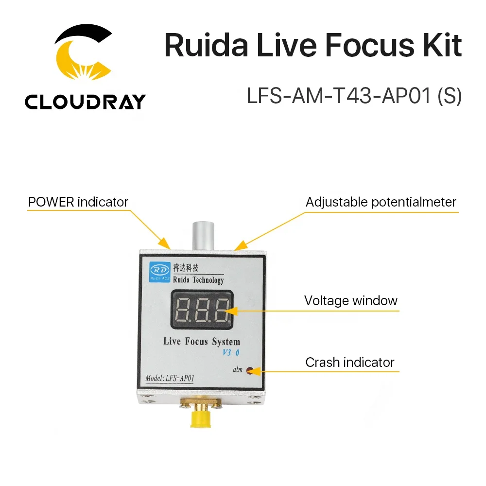 Cloudray CL13 Ruida Live Focus System Amplifier LFS-AM-T43-AP02 For Metal And Non-Metal Cutting