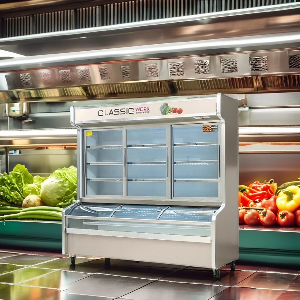 Commercial Cold Storage Cabinet with LED Light for Ice Cream Spicy Hot Pot Barbecue String Display