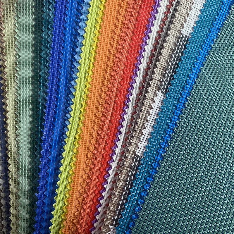 Fire Resistant High UV PVC Coated Polyester Mesh Fabric for Outdoor Furniture/Swimming pool fence/Tool mesh bag