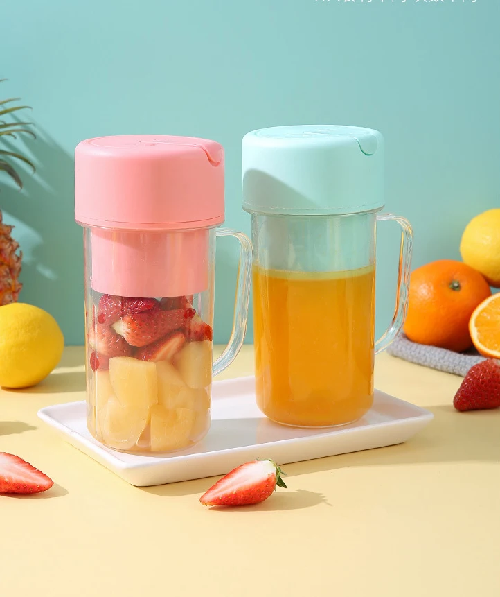 Home Juicer with USB Charging - Portable Fruit Blender Outdoor Travel Cup with Six-Blade Design