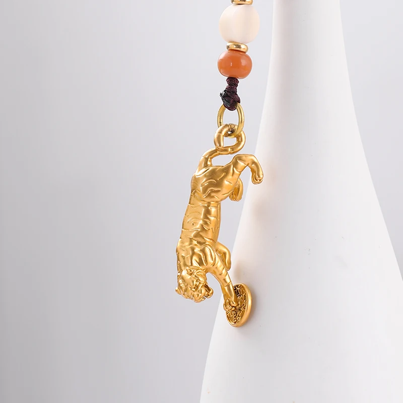 Good luck koi key chain brass fortune fish carp more than every year pendant Koi pendant gold jade pendant