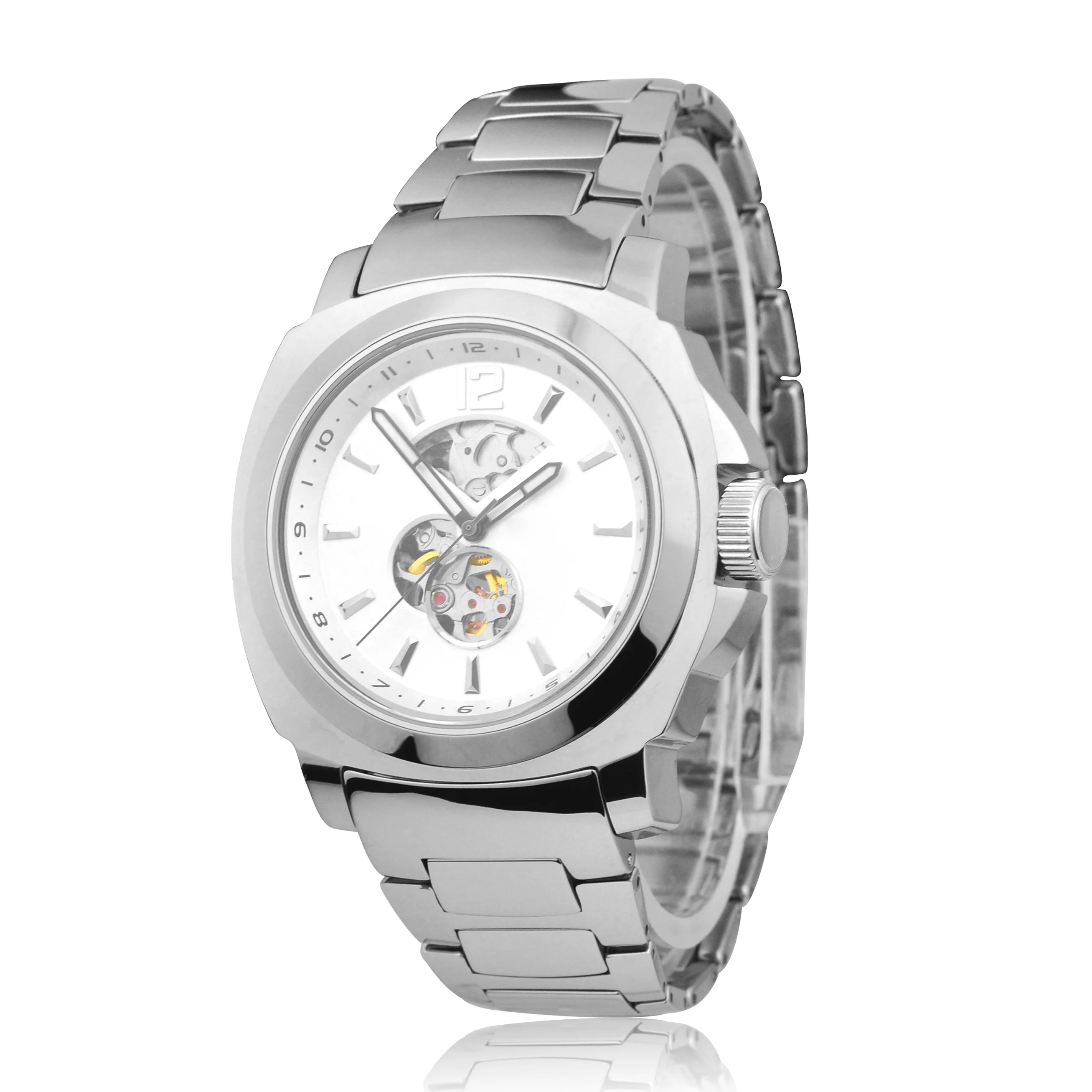 Big Case Automatic Mechanical Skeleton Watch Men