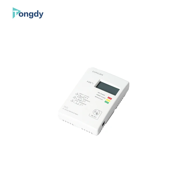TVOC Indoor Air Quality temperature humidity monitor/TVOC meter  3 color backlit LCD buzzer alarm CE