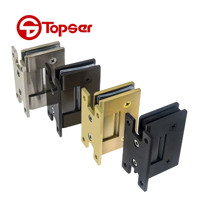 CRL Matte Black Shower Glass Door Hinges Wall To Glass Shower Door Frameless Pivot Fixing Hinges Set