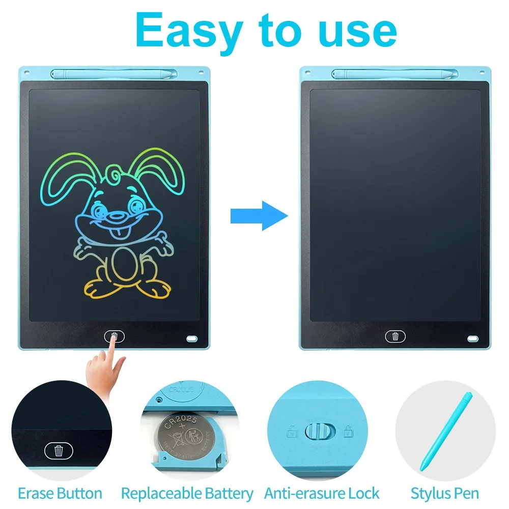 6.5 Inch LCD Writing Tablet Drawing Board Learning Toy Erasable Doodle Writing Tablet Toys Electronic Color Screen Toy For Kids