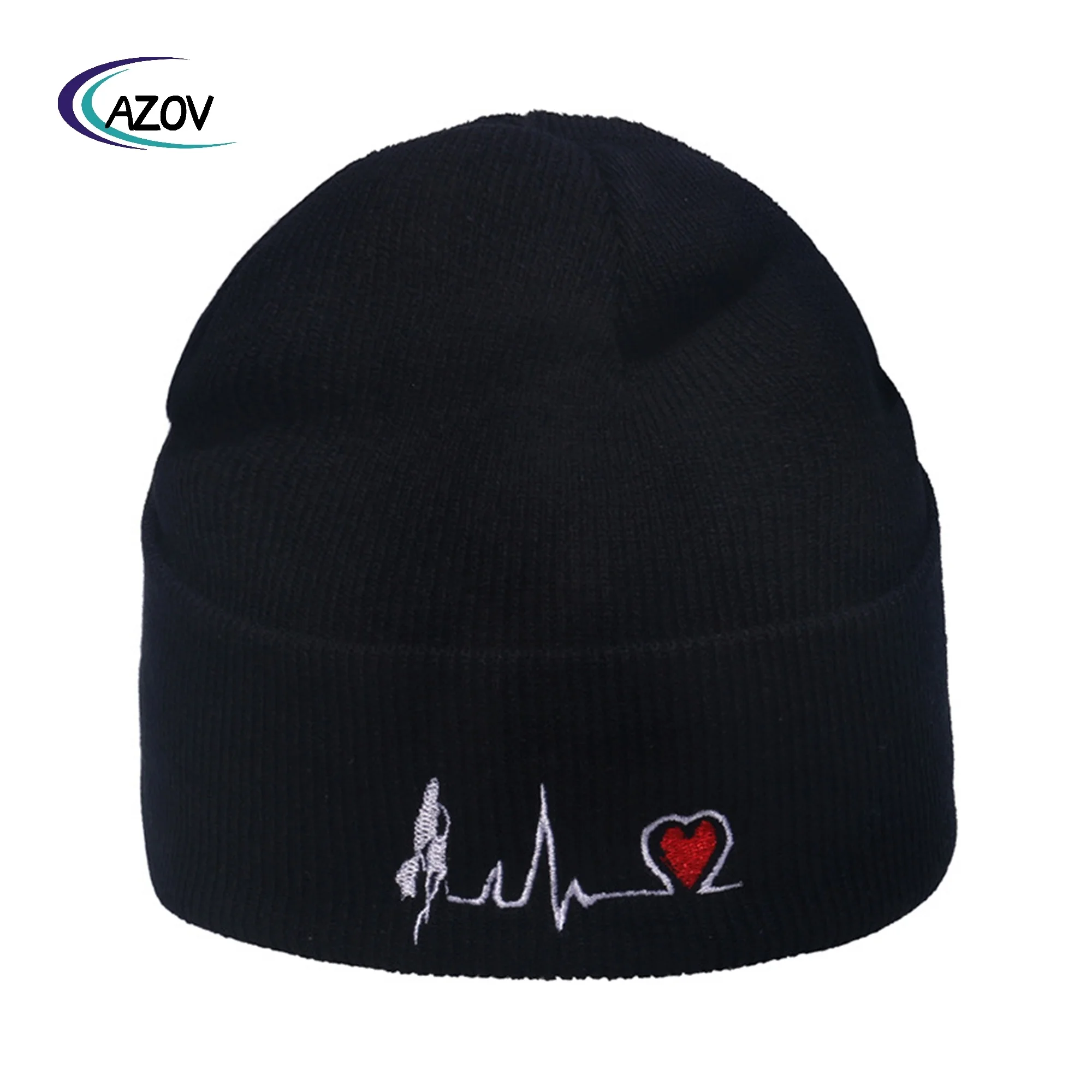 Wholesale unisex 100% Acrylic Winter Hats Custom Jacquard logo Knitted Beanie Hat