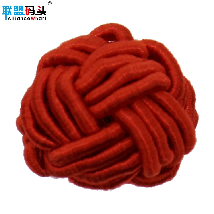 100% Polyester Braided Chinese Tassel Accessories Chinese Knot Button Braided Cord Covered Button
