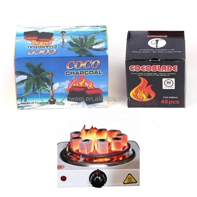 Shisha Charcoal For Coals Al Silver 100 Pcs Sunlight 40Mm Quick Lite 1Kg 25Mm 35Mm Polo Activated Ager  nut Coal Hookah