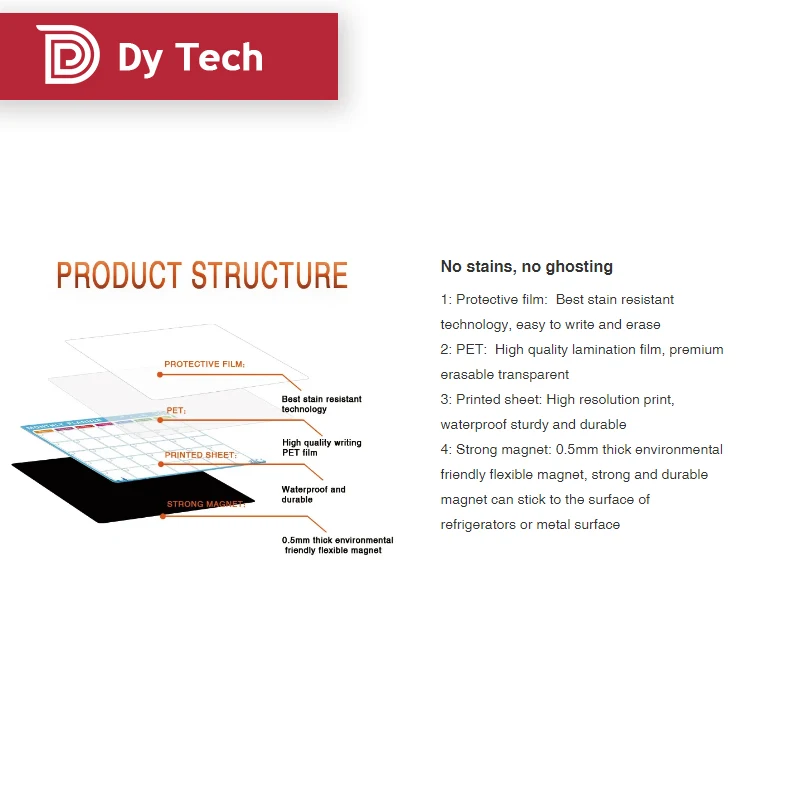 Customized Dry Erase digital board weekly-planner-manufacturers Blank Memo Planner acrylic calendar foir fridge