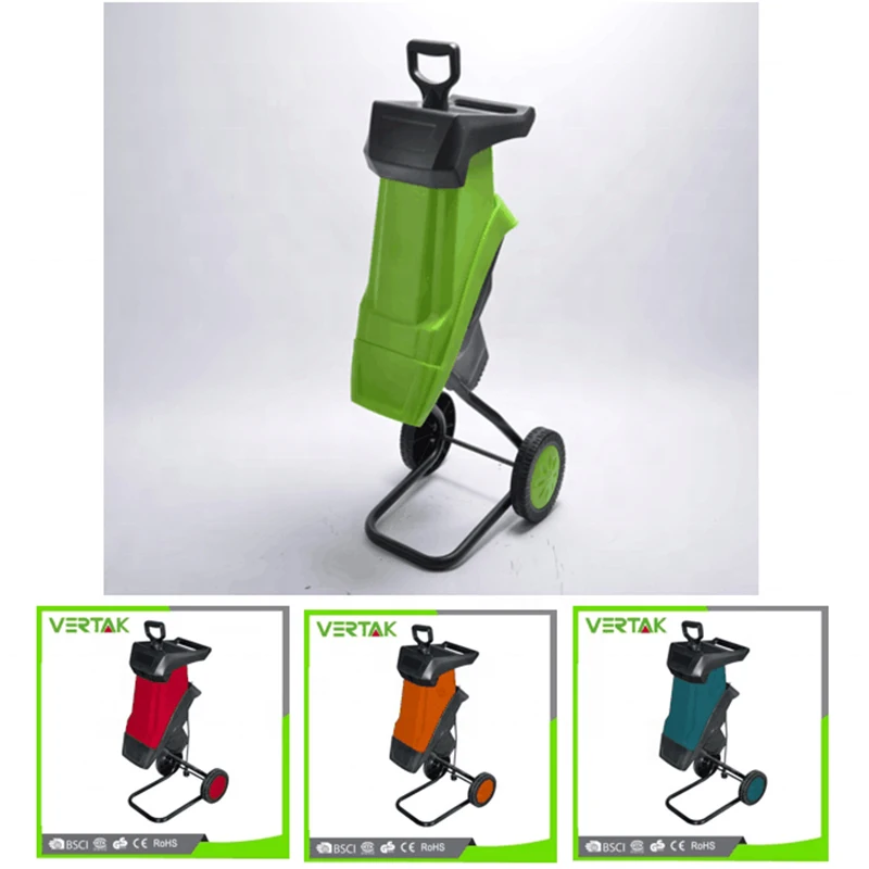 VERTAK powerful leaves shredder machine 2500W small electric leaf and wood branch shredder