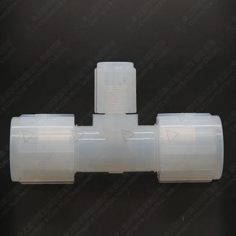 Тройной редуктор PFA, фитинги для высокочистой полупроводниковой промышленности