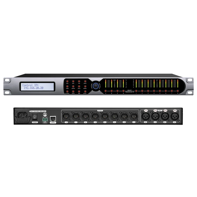 4 in 8 out audio Processor Product Sound System dsp audio processor  Professional Audio