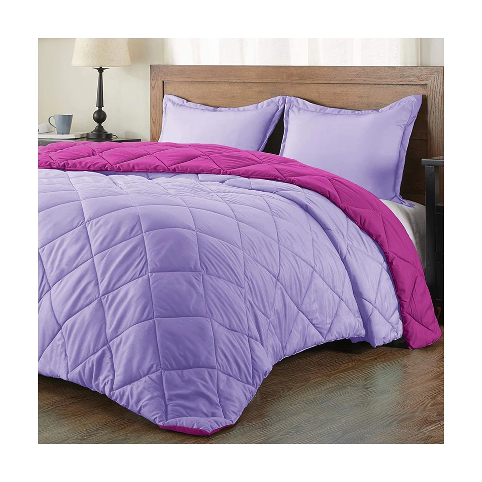 Grey Comforter Queen Set  Cationic Dyeing Queen Comforter with Pillow Shams