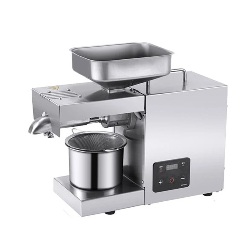 Stainless steel 5-7kg/h  mini automatic sunflower peanut olive coconut screw palm cold press oil machine for small business