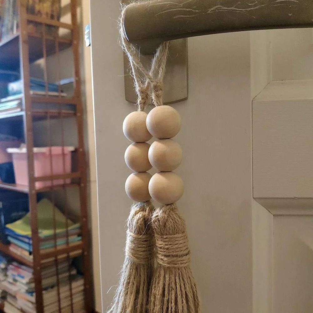 Rustic Country Decor Prayer Wall Hanging Wood Bead